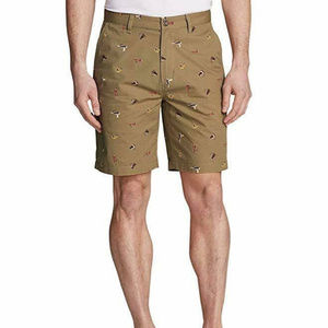 Eddie Bauer Camano Print Shorts Saddle Brown 40